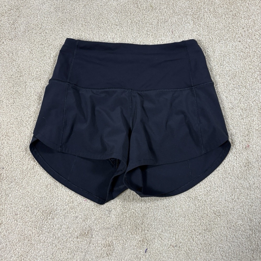 Lululemon Speed Up Lined Short 2.5" Solid Black Size 0 W7BEXS